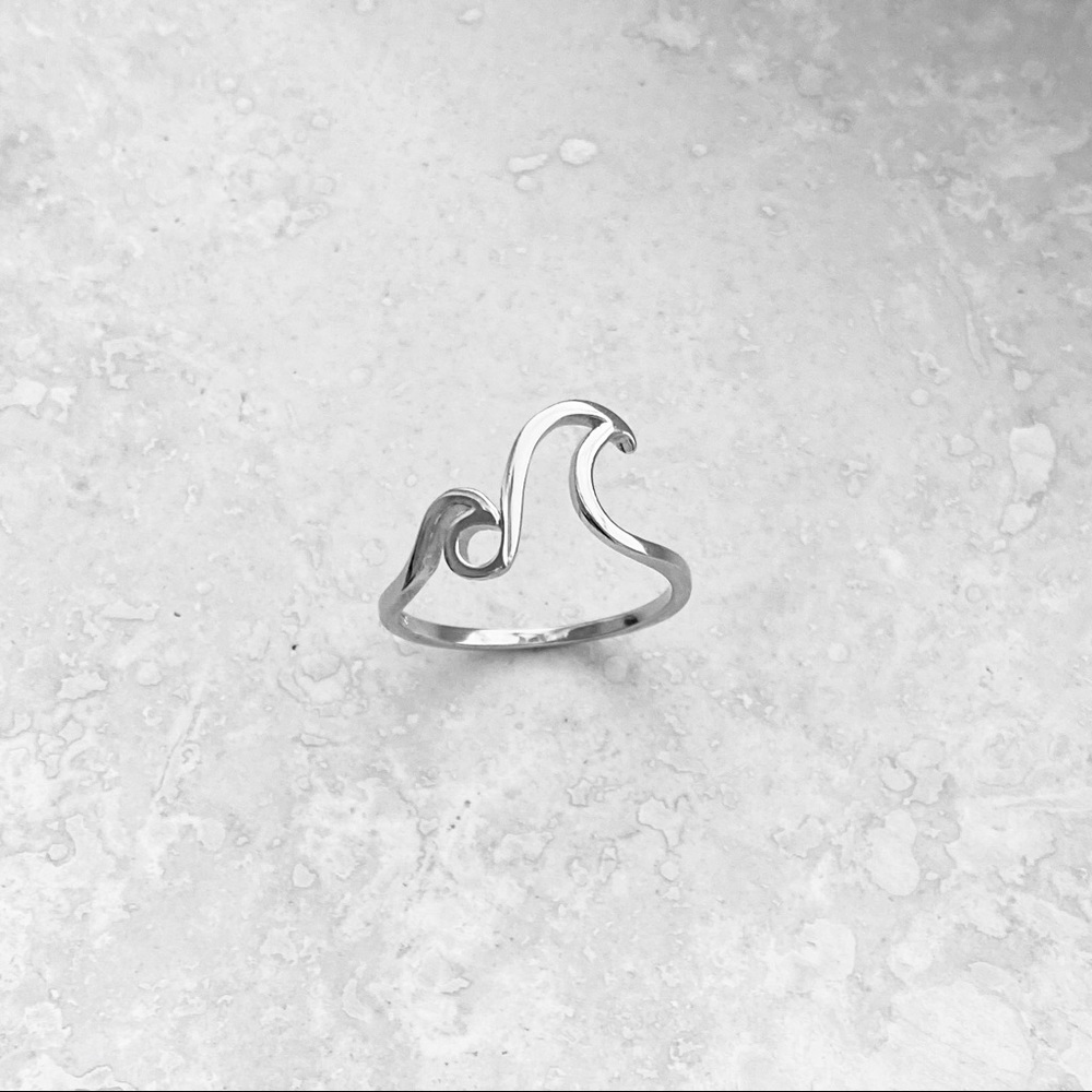 Sterling Silver Double Waves Ring - image 2